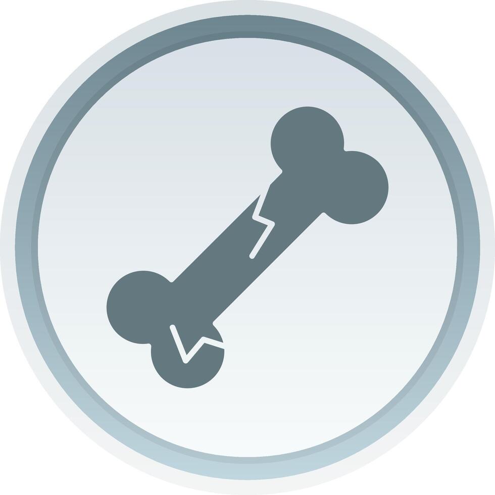 Bone Solid button Icon vector