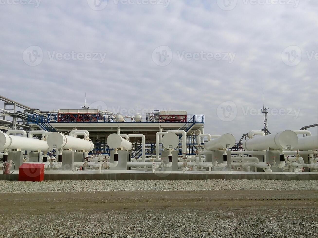 Heat exchangers in a refinery photo