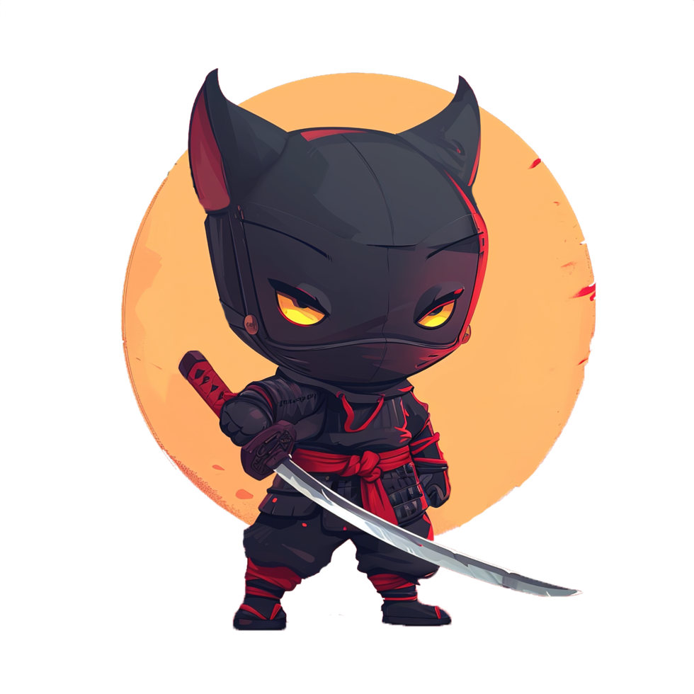 AI generated Tiny Ronin Rhapsody T-Shirt Design png