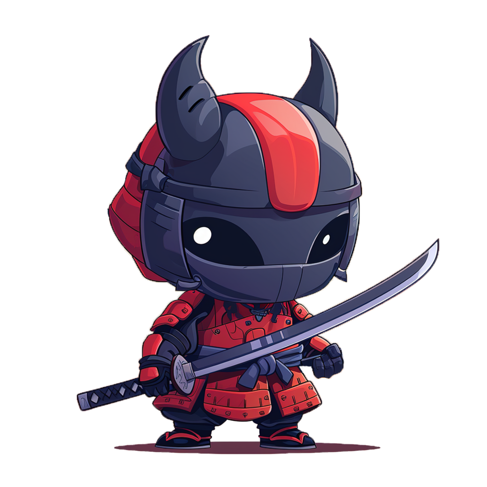 AI generated Pocket-Sized Shogun Doodle Design png