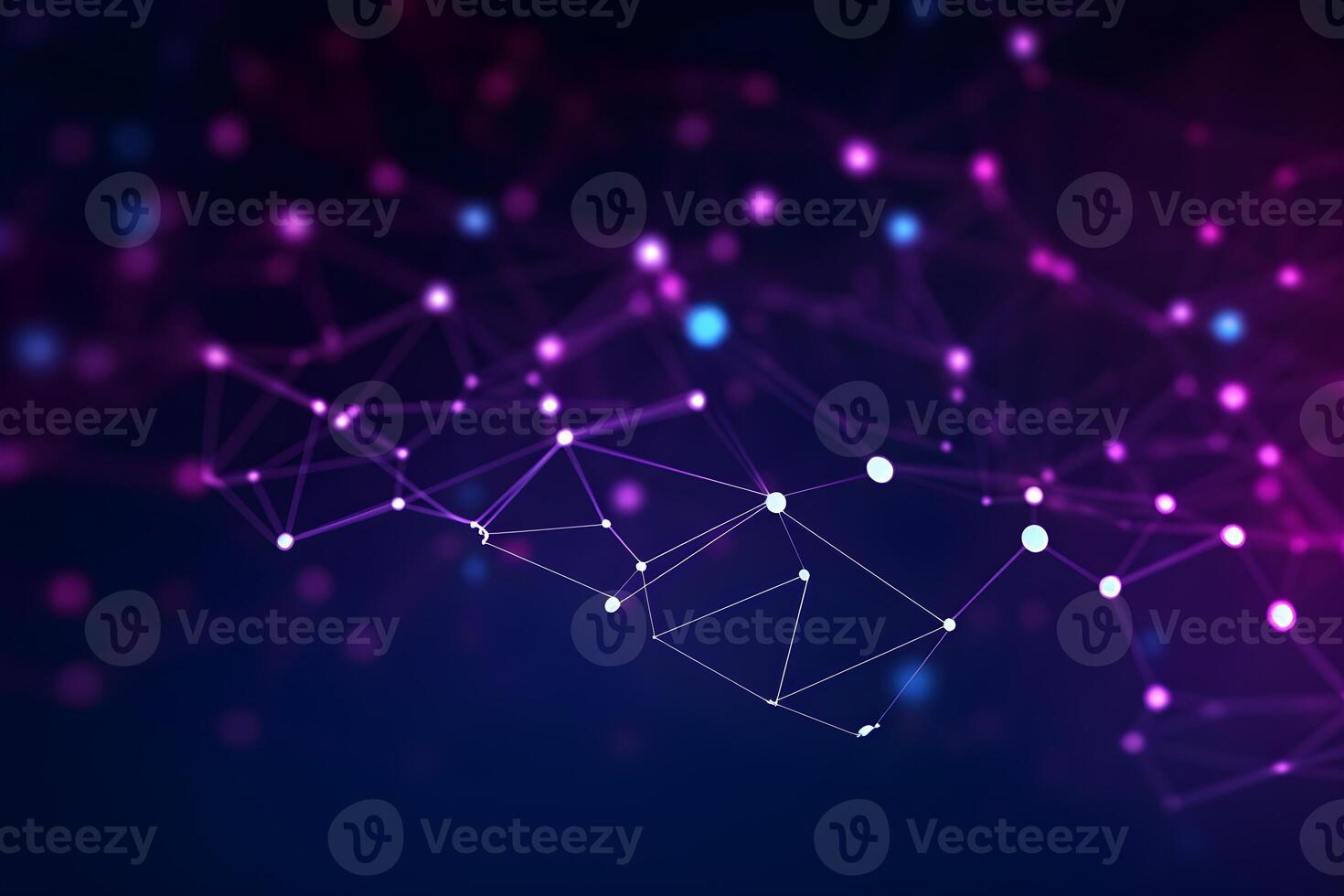 AI generated Digital Technology Background. Network Connection Dots and Lines. Futuristic Background for Presentation Design. 3d. photo