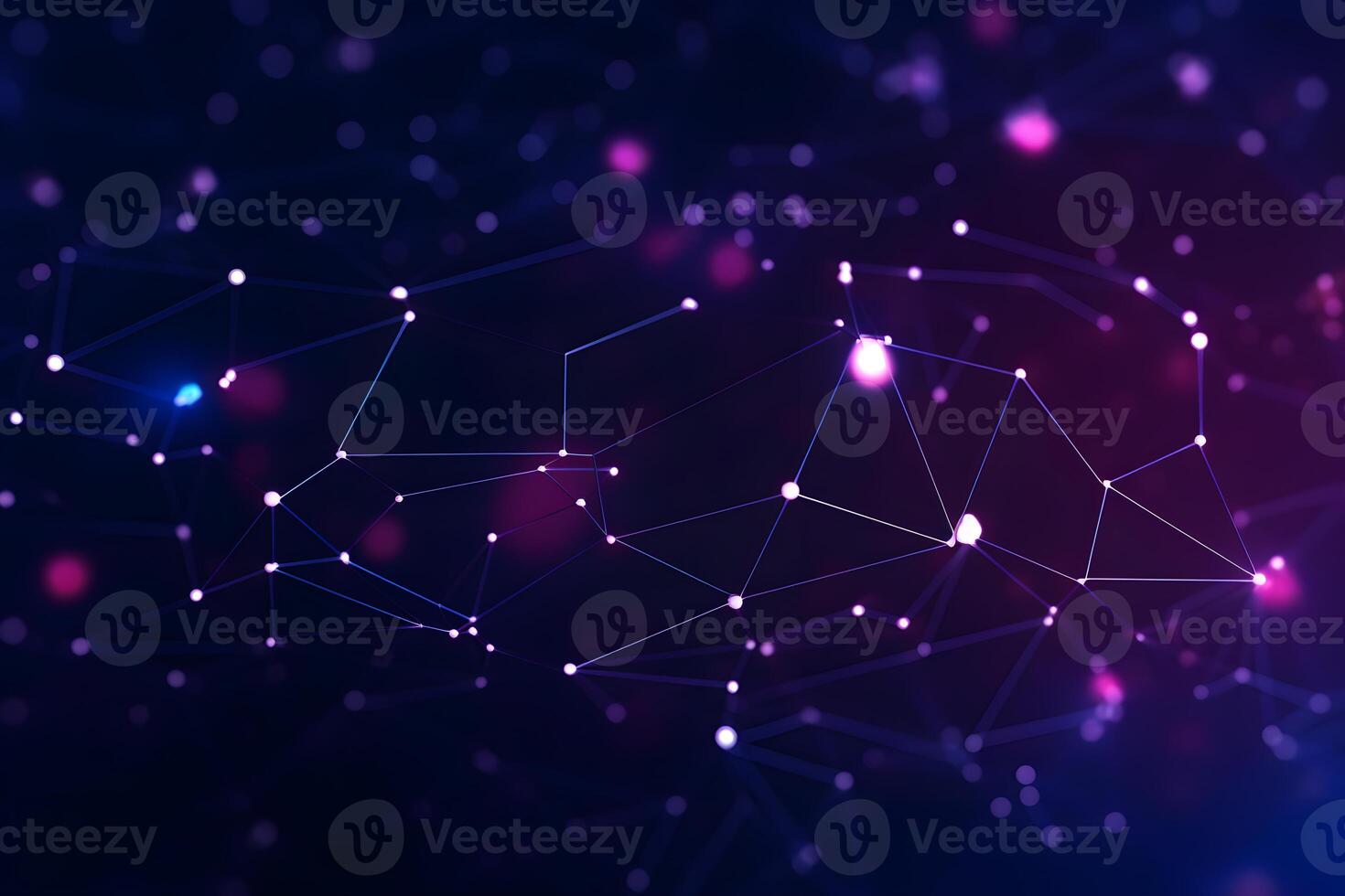 AI generated Digital Technology Background. Network Connection Dots and Lines. Futuristic Background for Presentation Design. 3d. photo