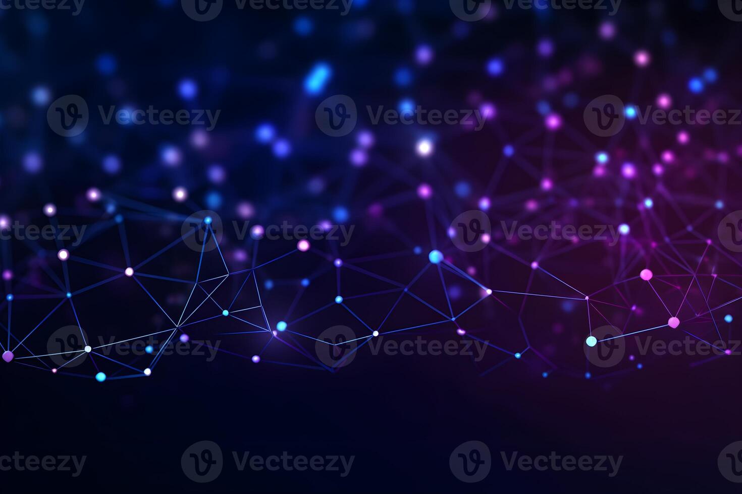 AI generated Digital Technology Background. Network Connection Dots and Lines. Futuristic Background for Presentation Design. 3d. photo