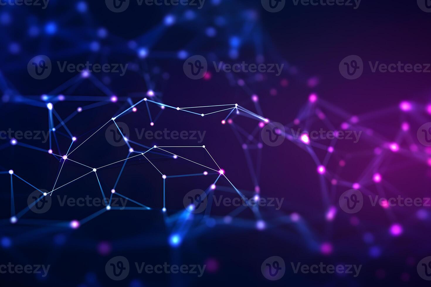 AI generated Digital Technology Background. Network Connection Dots and Lines. Futuristic Background for Presentation Design. 3d. photo