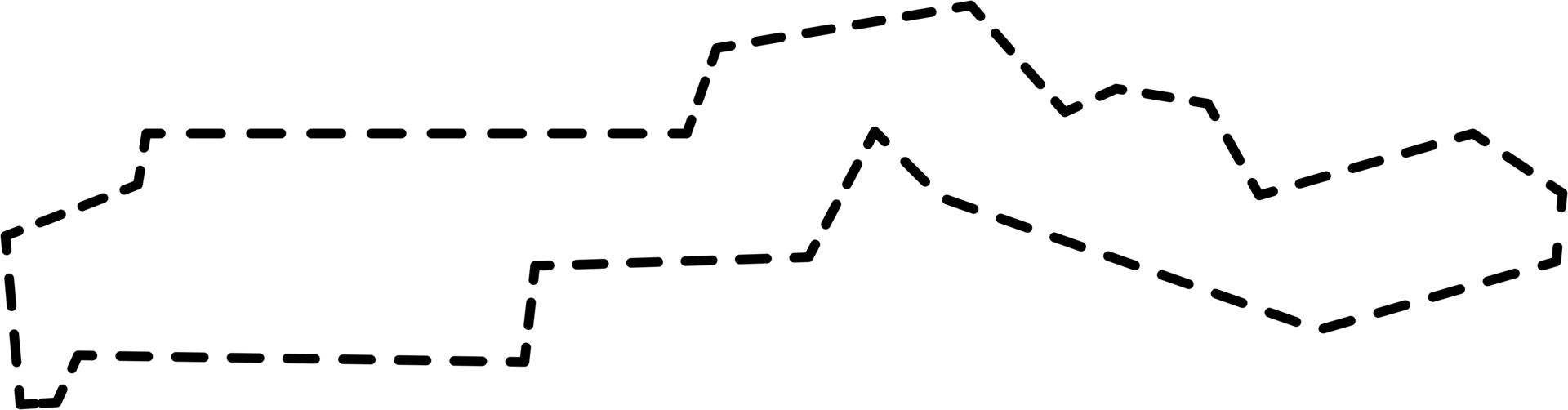 dash line drawing of gambia map. png