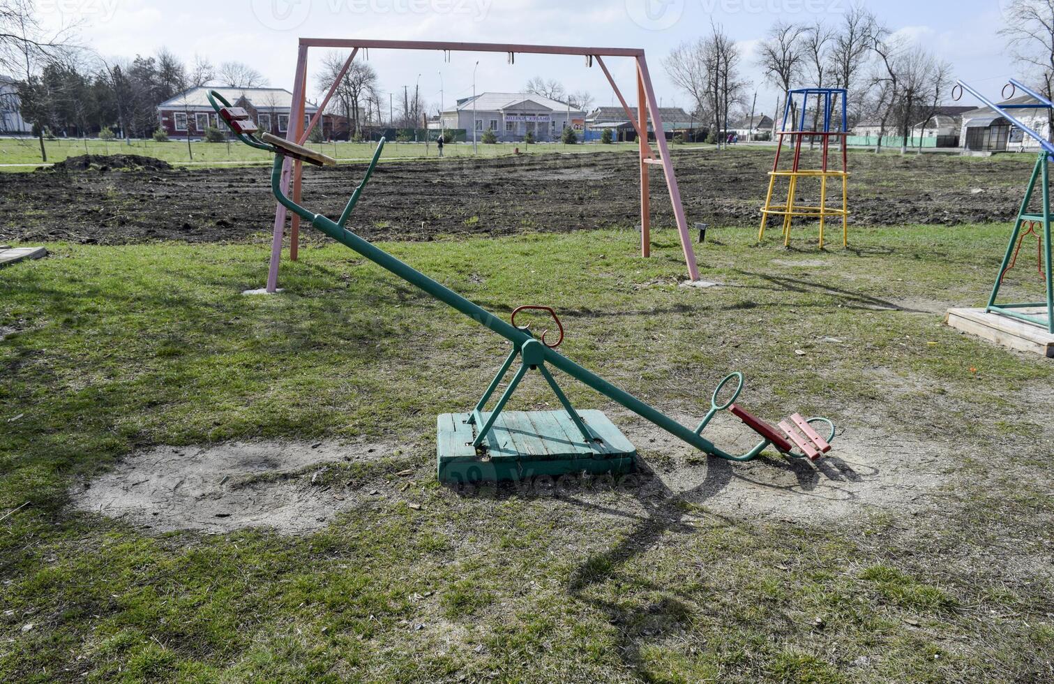 Playground in the yard photo