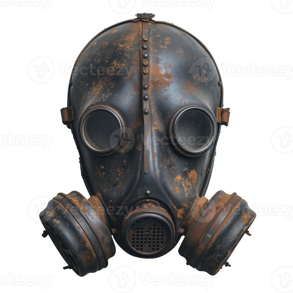 AI generated Old gas mask isolated on transparent background png