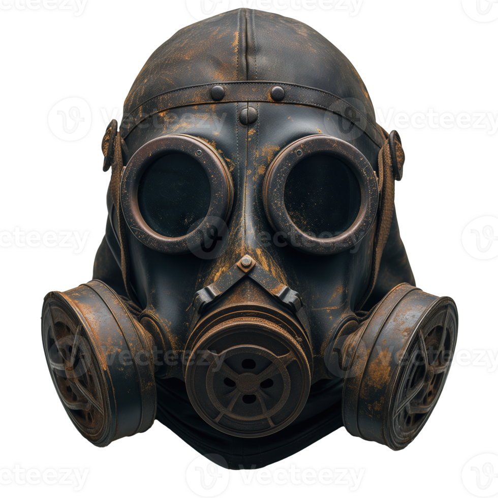 AI generated Old gas mask isolated on transparent background png