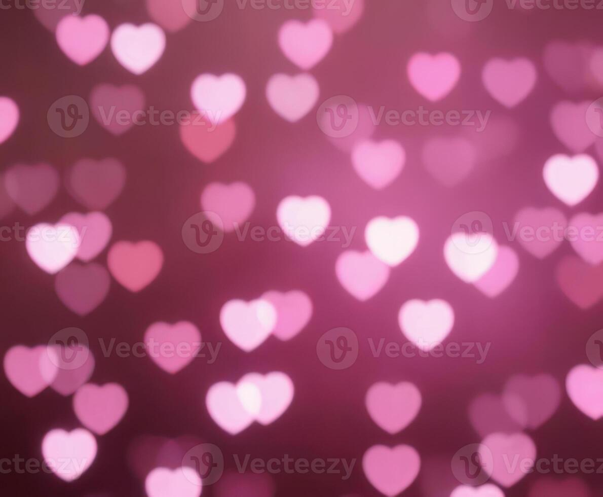 Luxury Blurred abstract background with bokeh hearts. photo