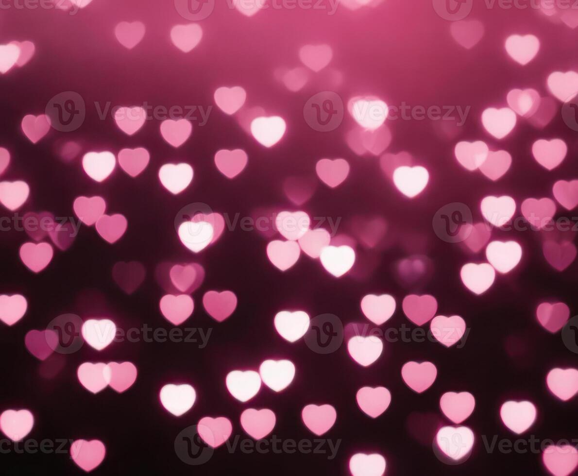 Luxury Blurred abstract background with bokeh hearts. photo