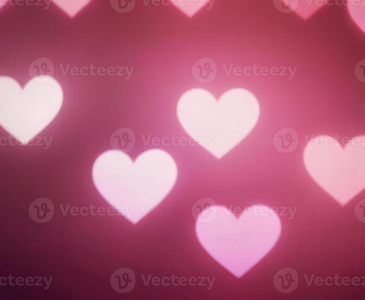 Luxury Blurred abstract background with bokeh hearts. photo