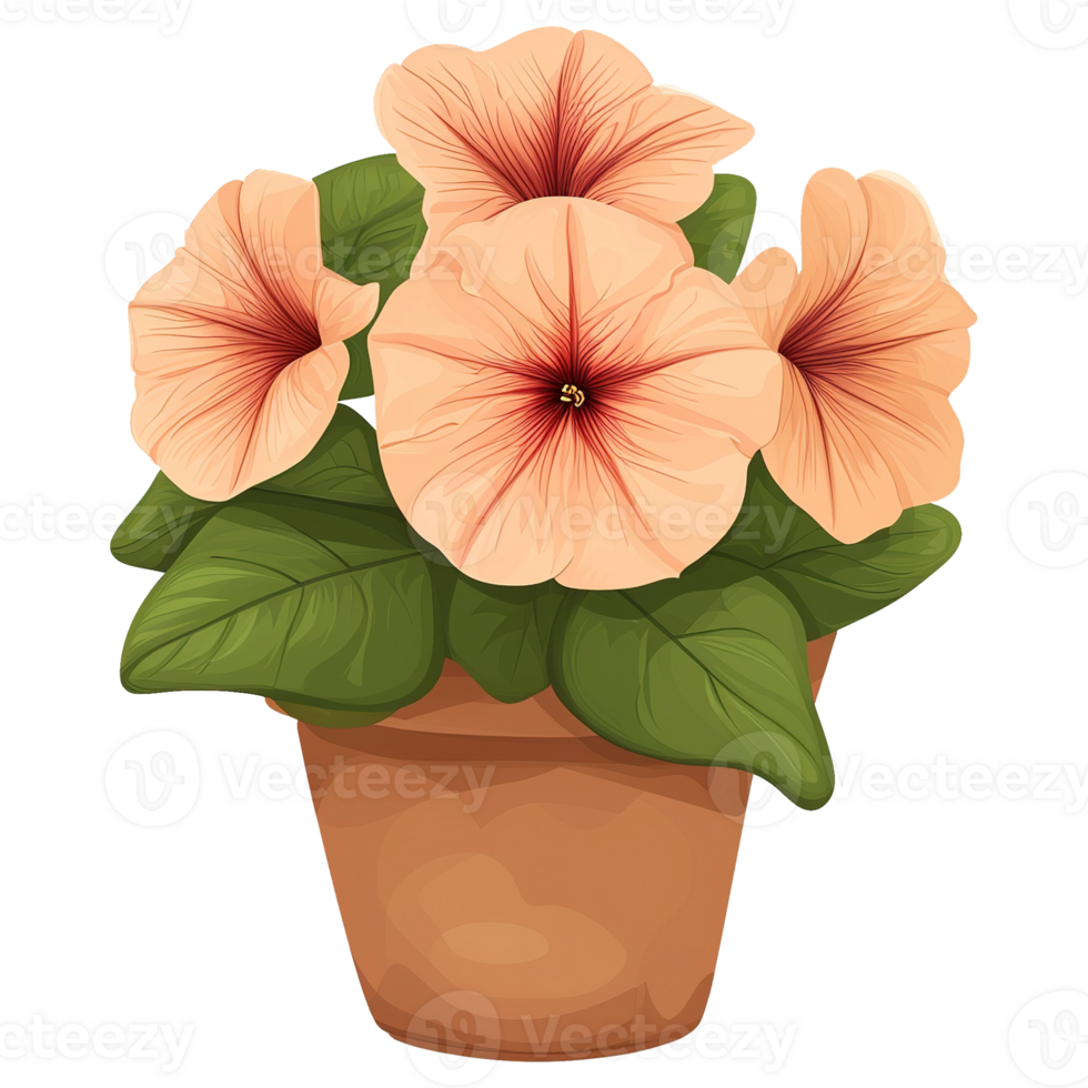 AI generated Illustration of petunia flower isolated on transparent background png