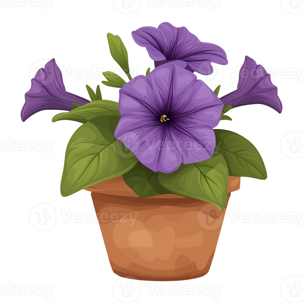 AI generated Illustration of petunia flower isolated on transparent background png