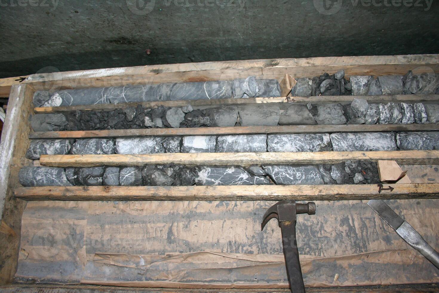 Samples in the core box photo