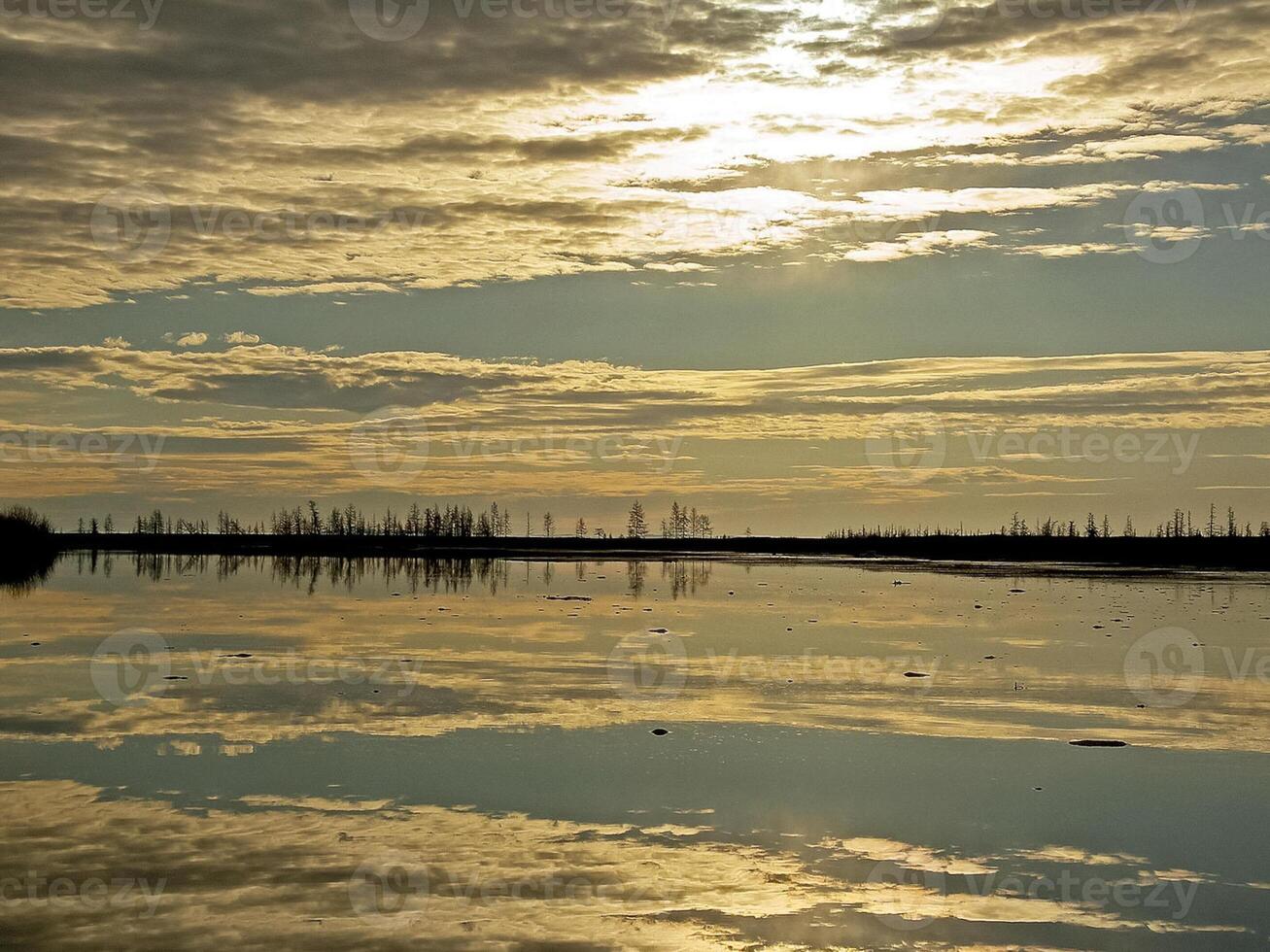 Landscape of the sunset. Beautiful sky. The colors of sunset. photo