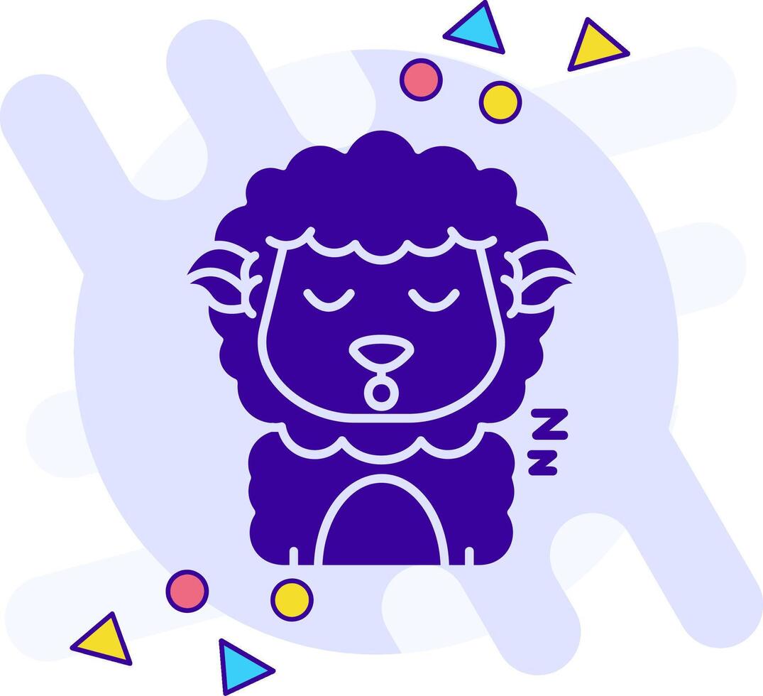 Sleep freestyle solid Icon vector