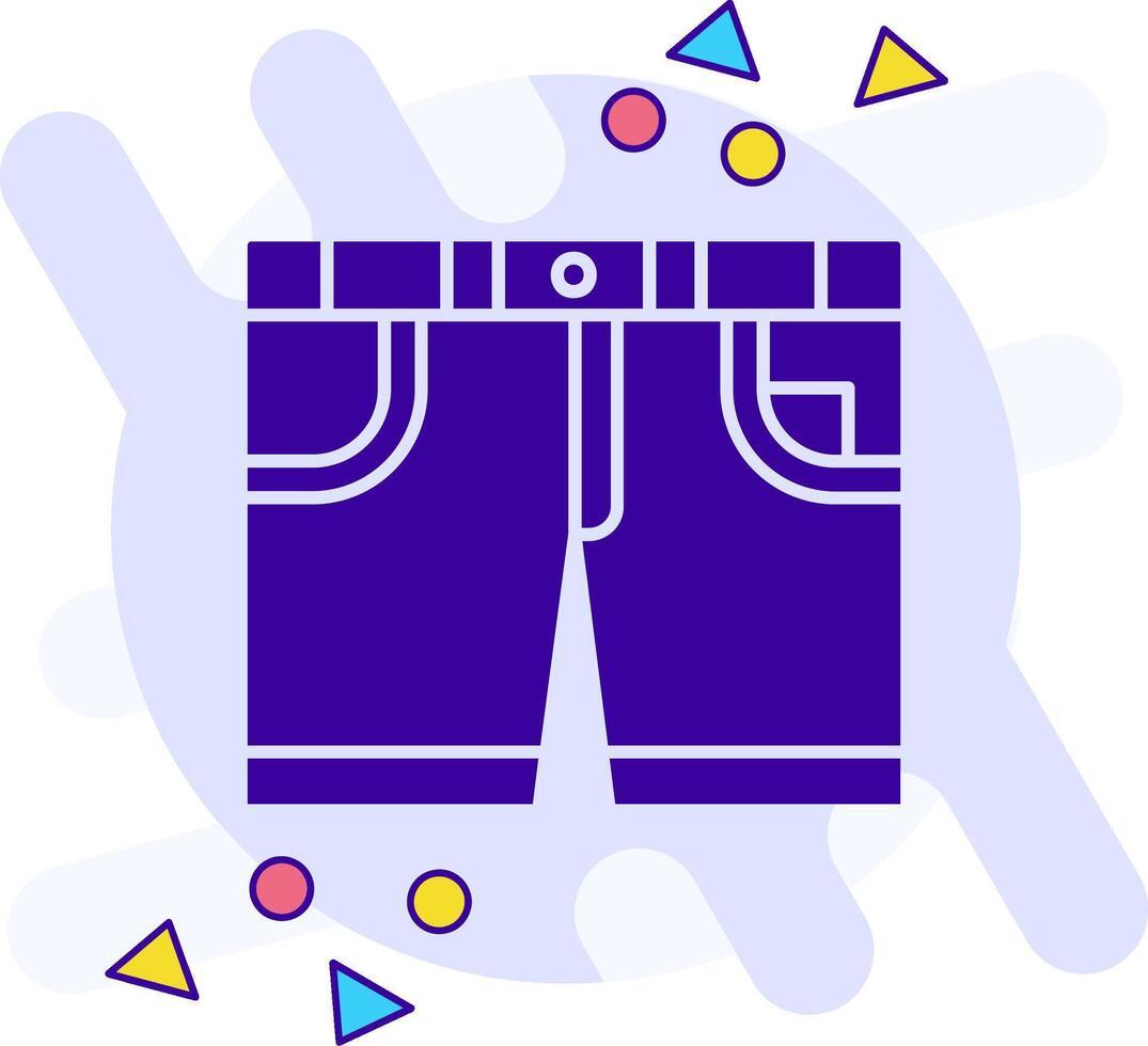 Shorts freestyle solid Icon vector