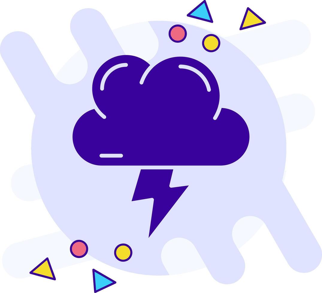 Lightning freestyle solid Icon vector