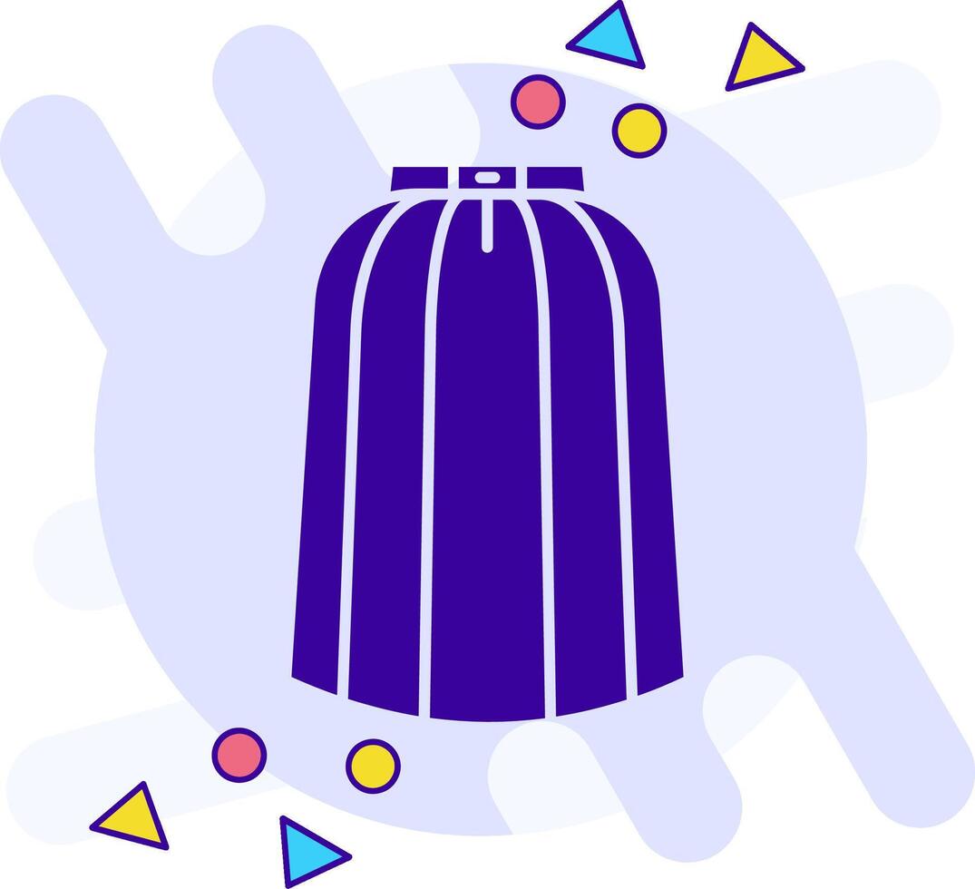 Long skirt freestyle solid Icon vector