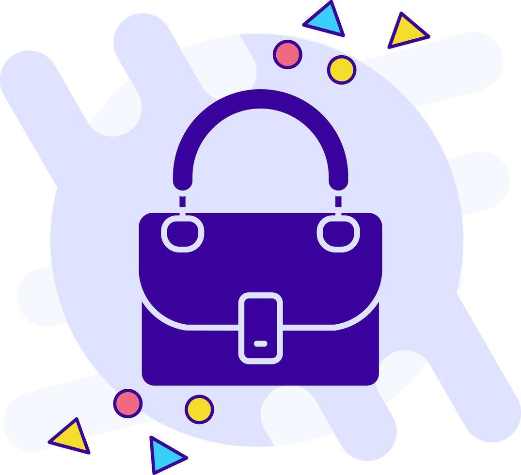 Purse freestyle solid Icon vector