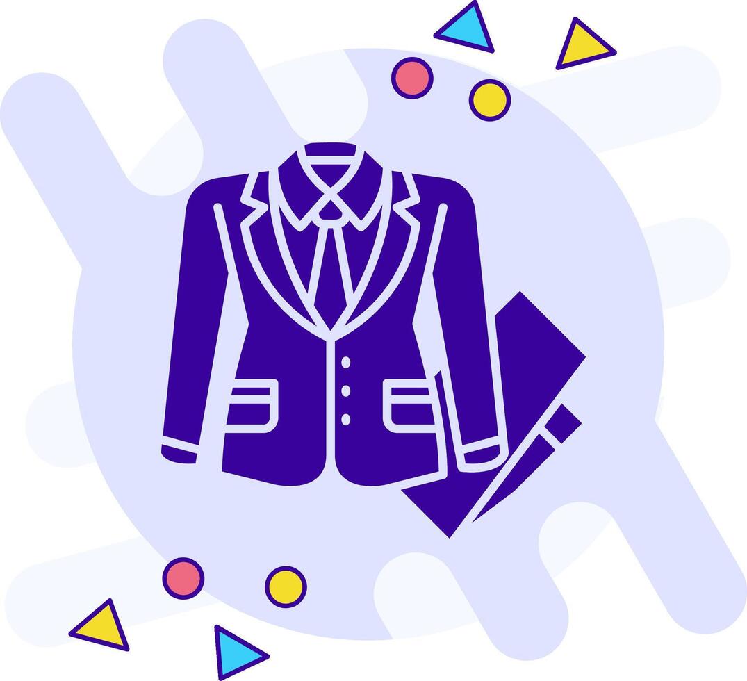 negocio traje estilo libre sólido icono vector