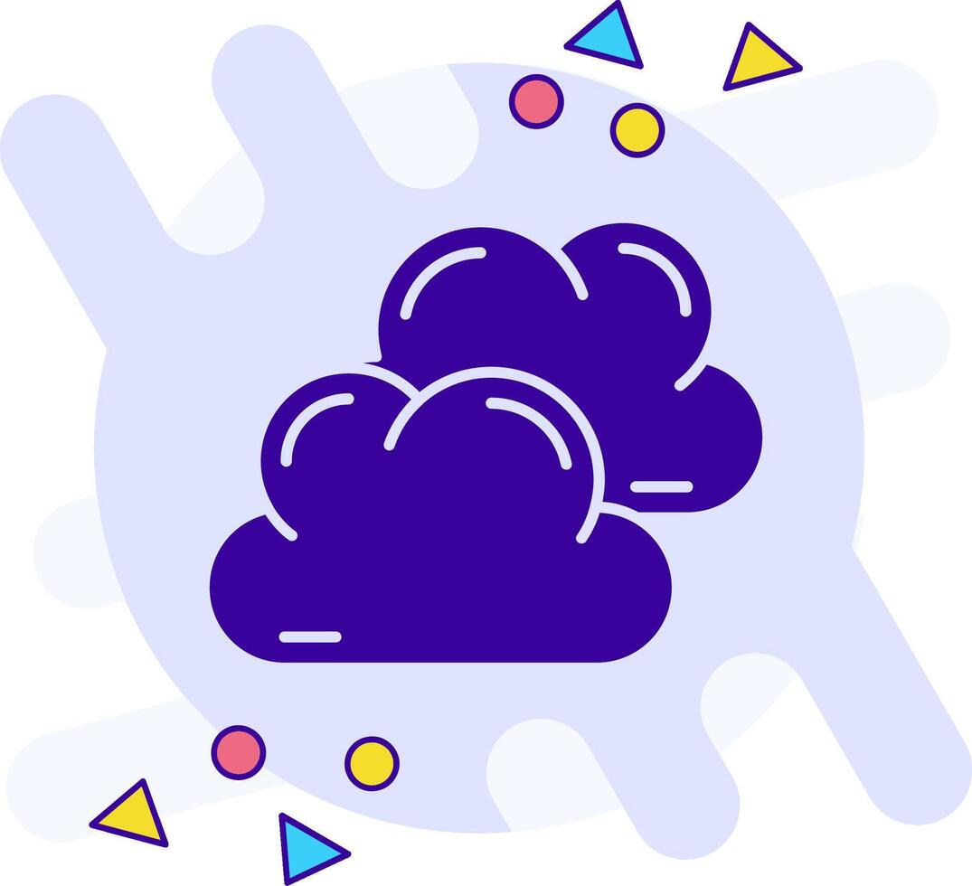 nublado estilo libre sólido icono vector