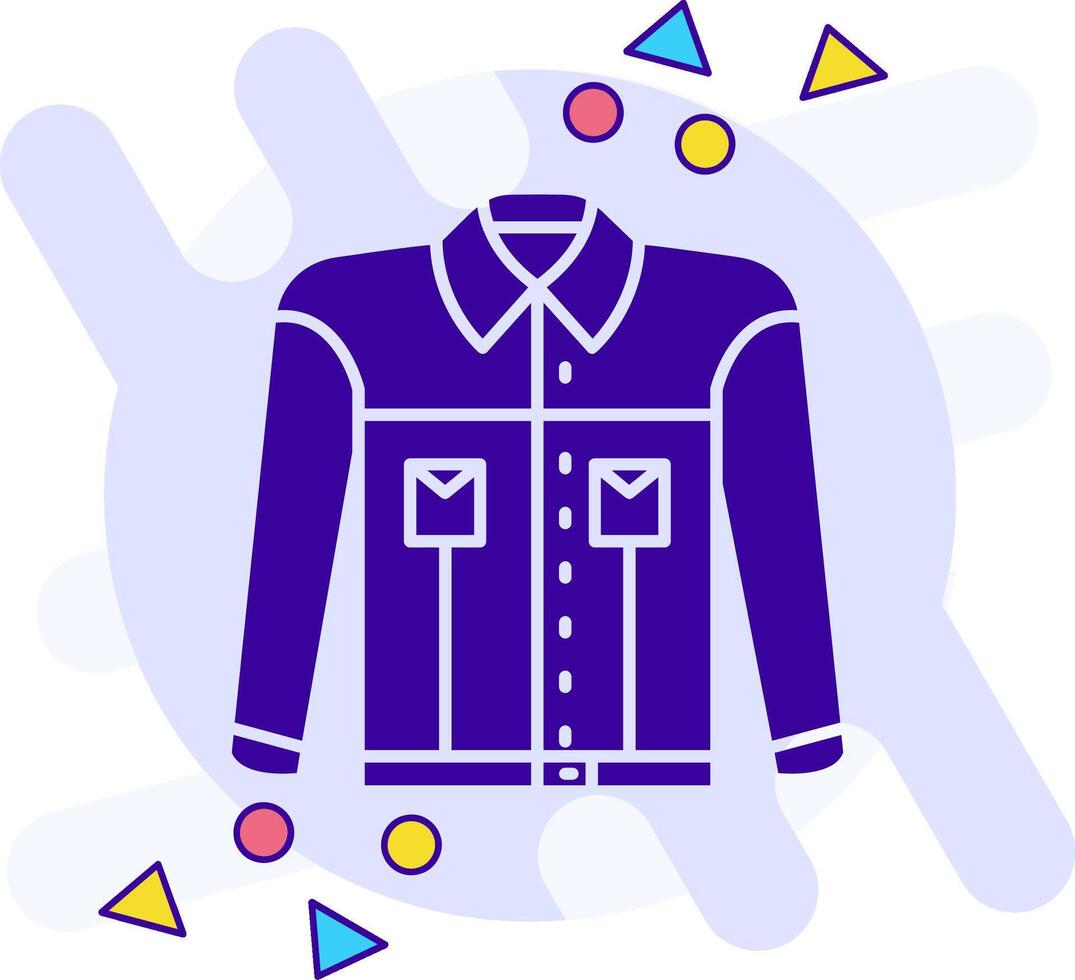 Jacket freestyle solid Icon vector