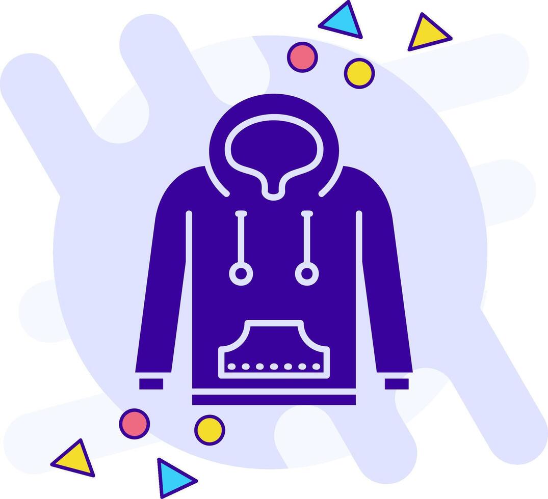 Hoodie freestyle solid Icon vector
