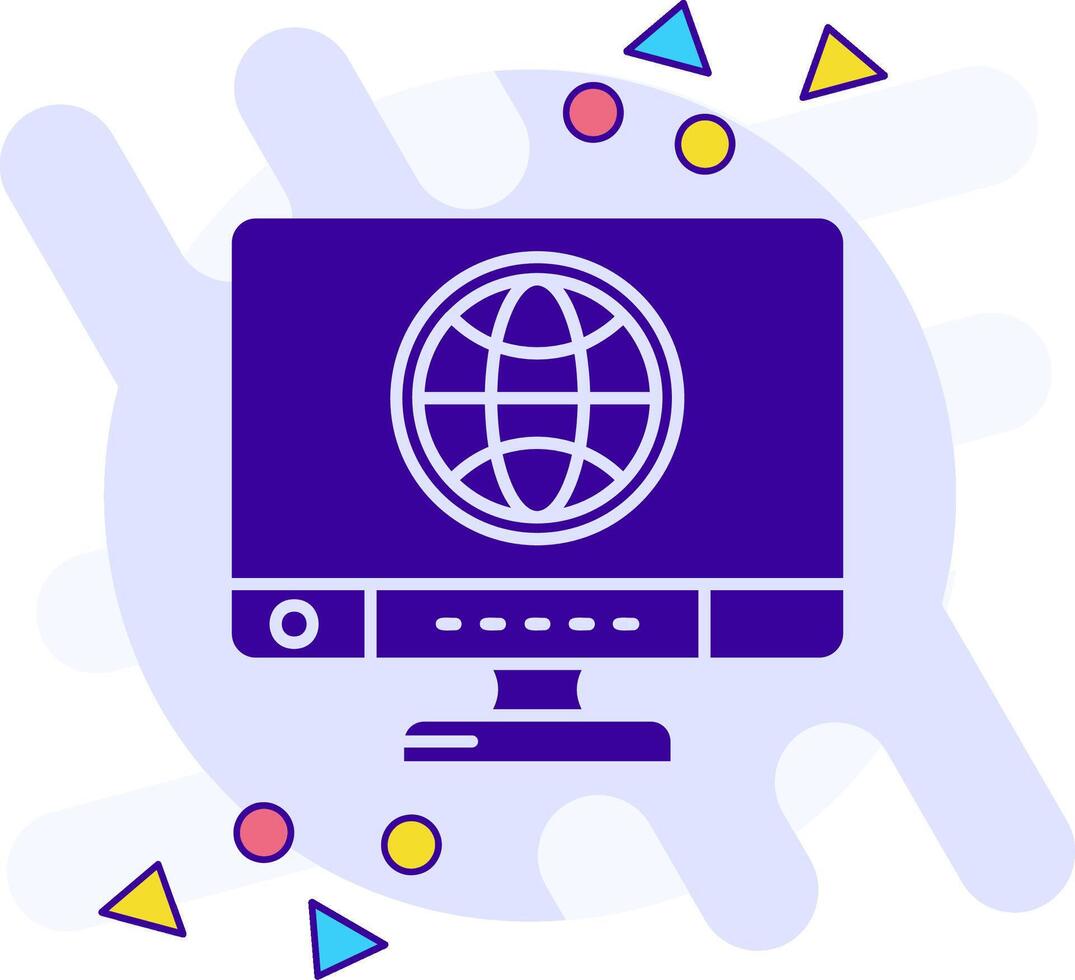 Global freestyle solid Icon vector