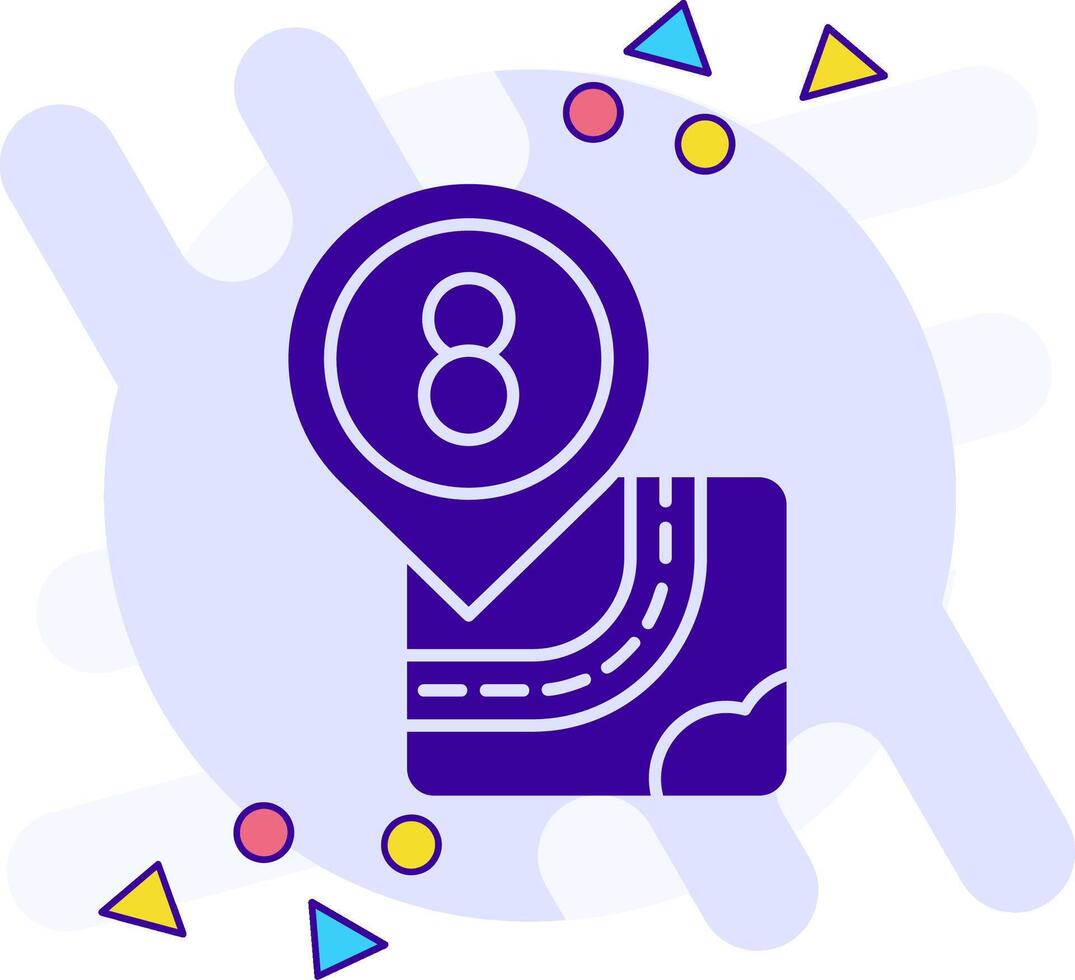 Eight freestyle solid Icon vector