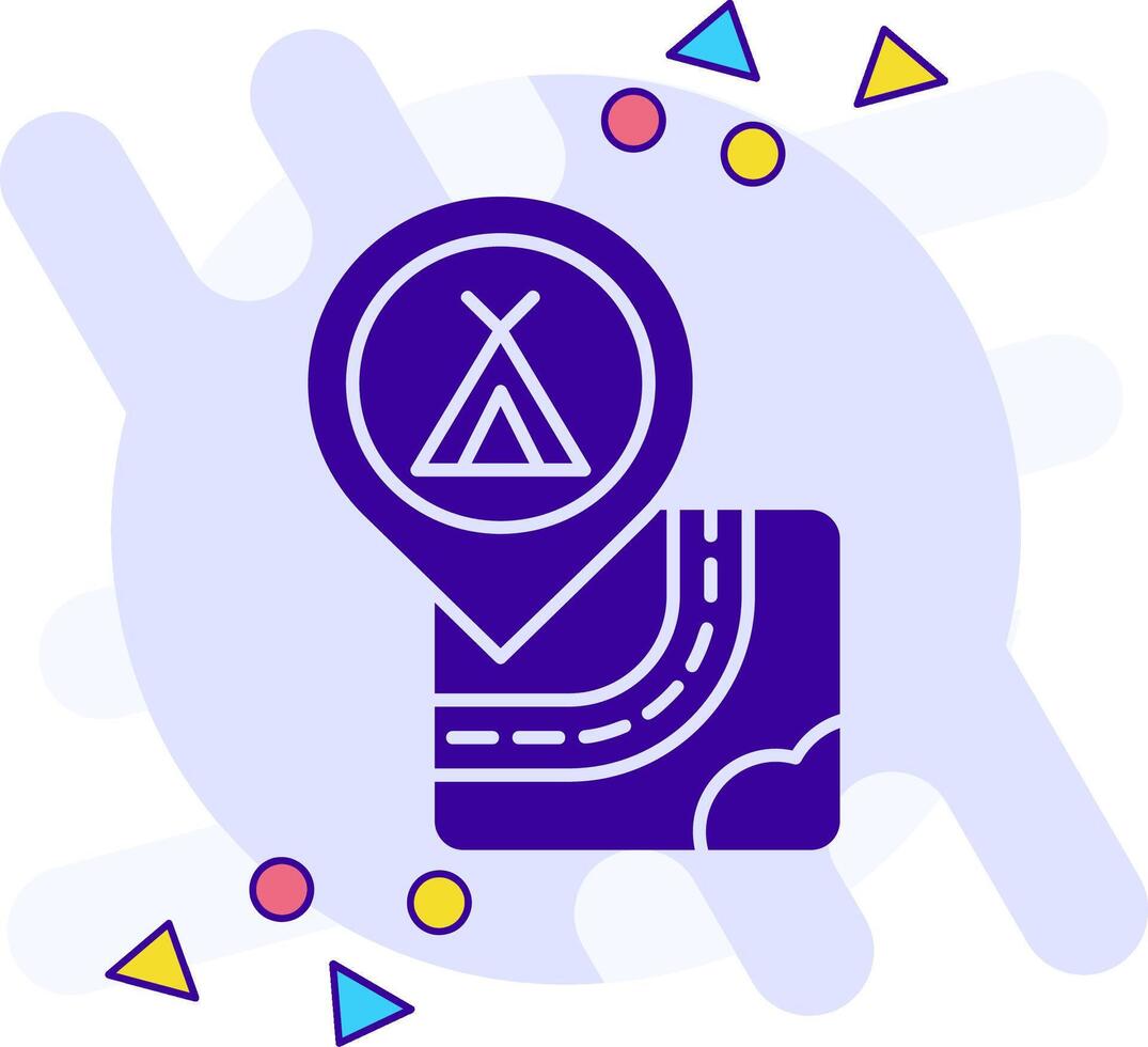 Caming freestyle solid Icon vector