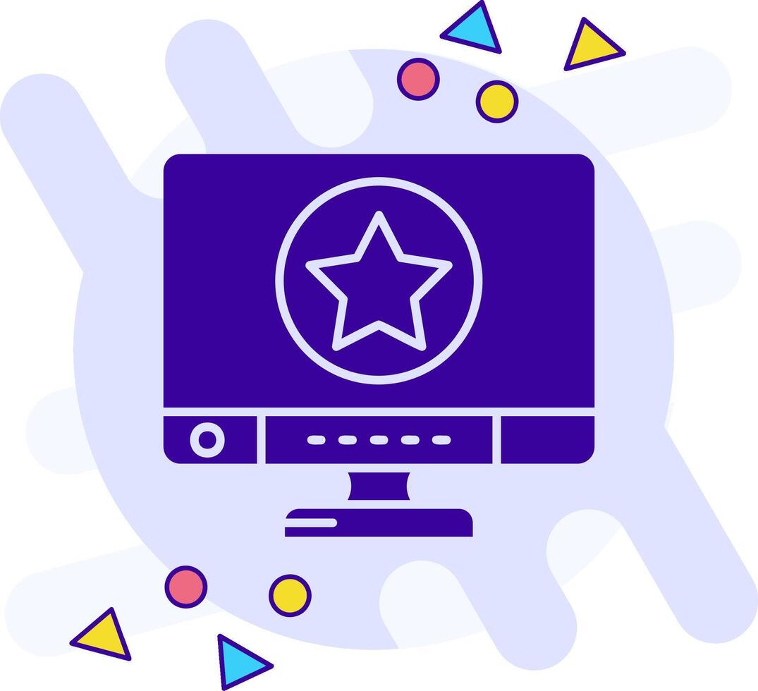 Star freestyle solid Icon vector