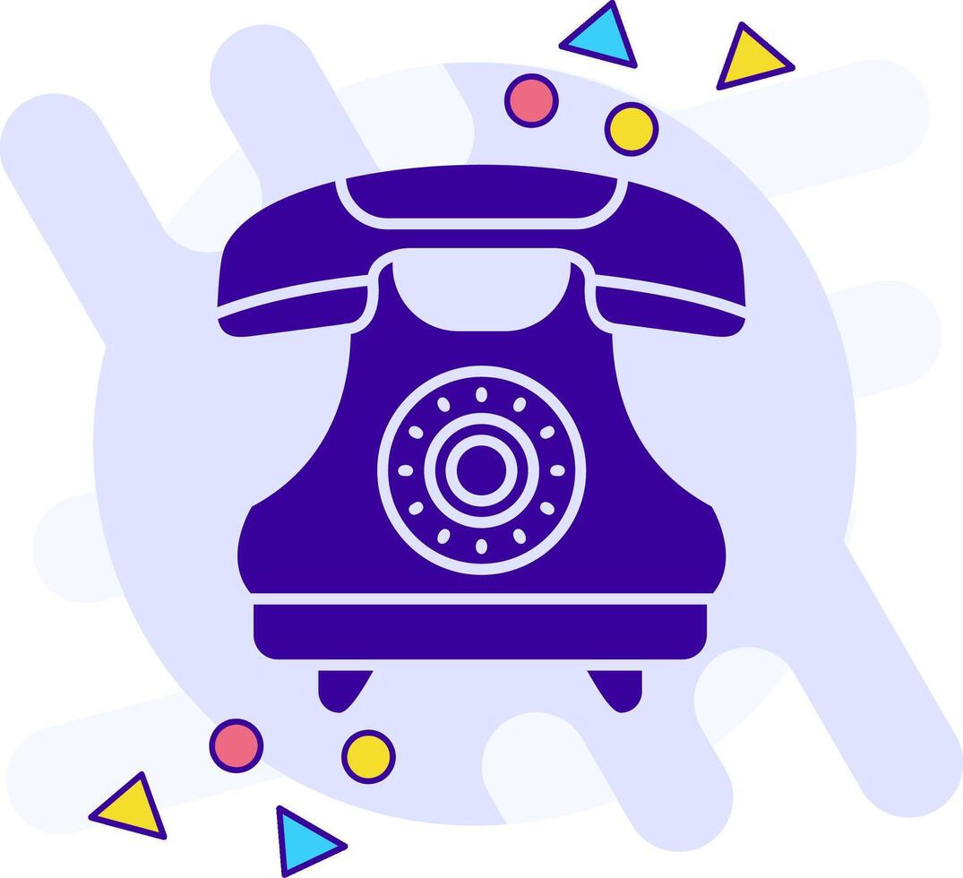 Telephone freestyle solid Icon vector