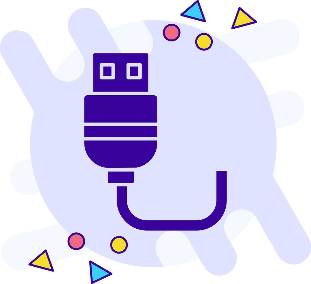 Usb freestyle solid Icon vector