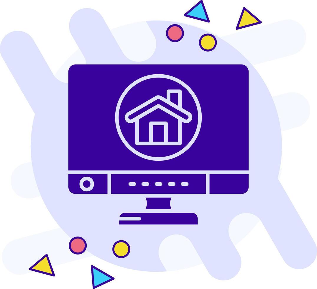 Home freestyle solid Icon vector