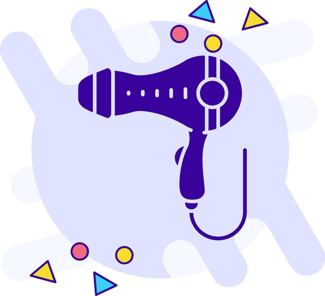 Hair dryer freestyle solid Icon vector