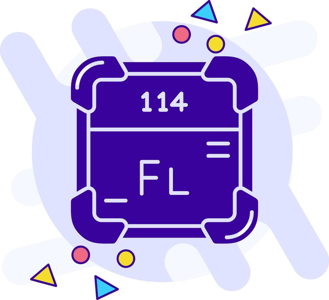 Flerovium freestyle solid Icon vector