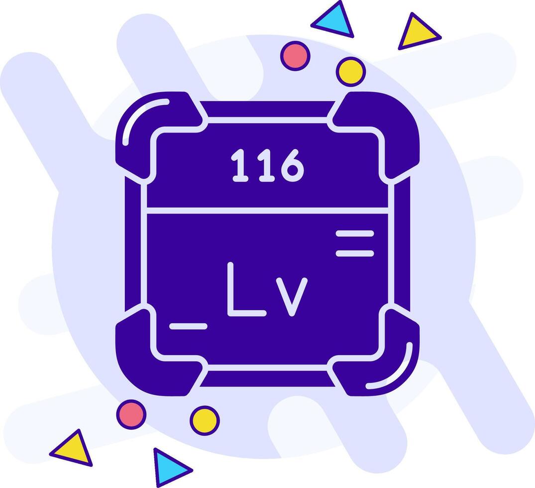 Livermorium freestyle solid Icon vector