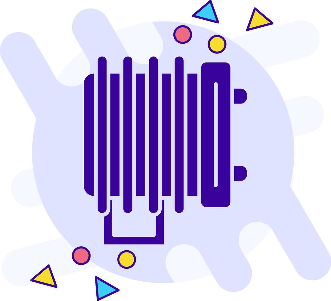 Heater freestyle solid Icon vector