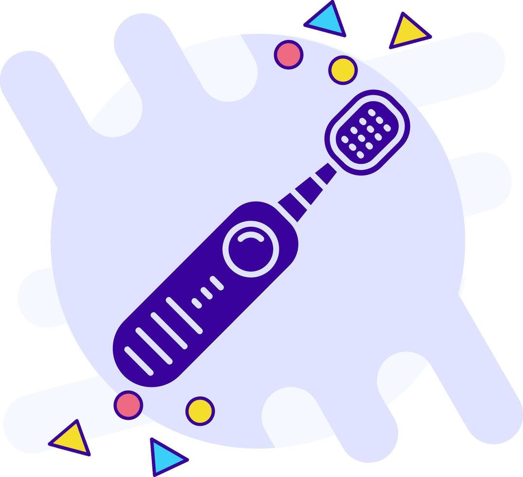 Electric toothbrush freestyle solid Icon vector