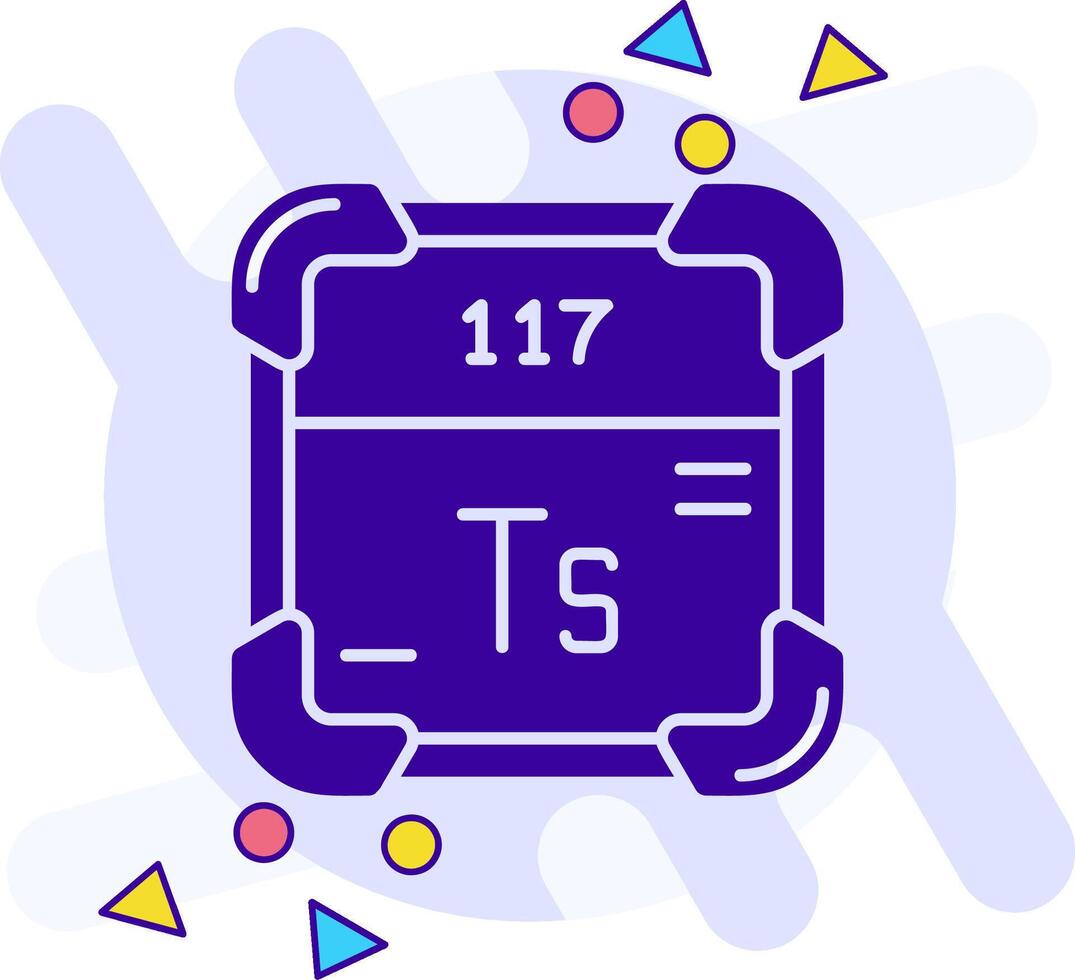 Tennessine freestyle solid Icon vector
