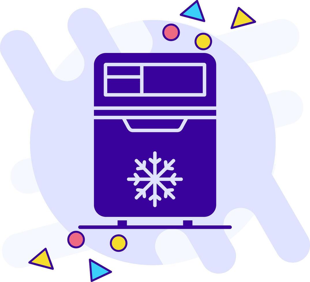 Refrigerator freestyle solid Icon vector