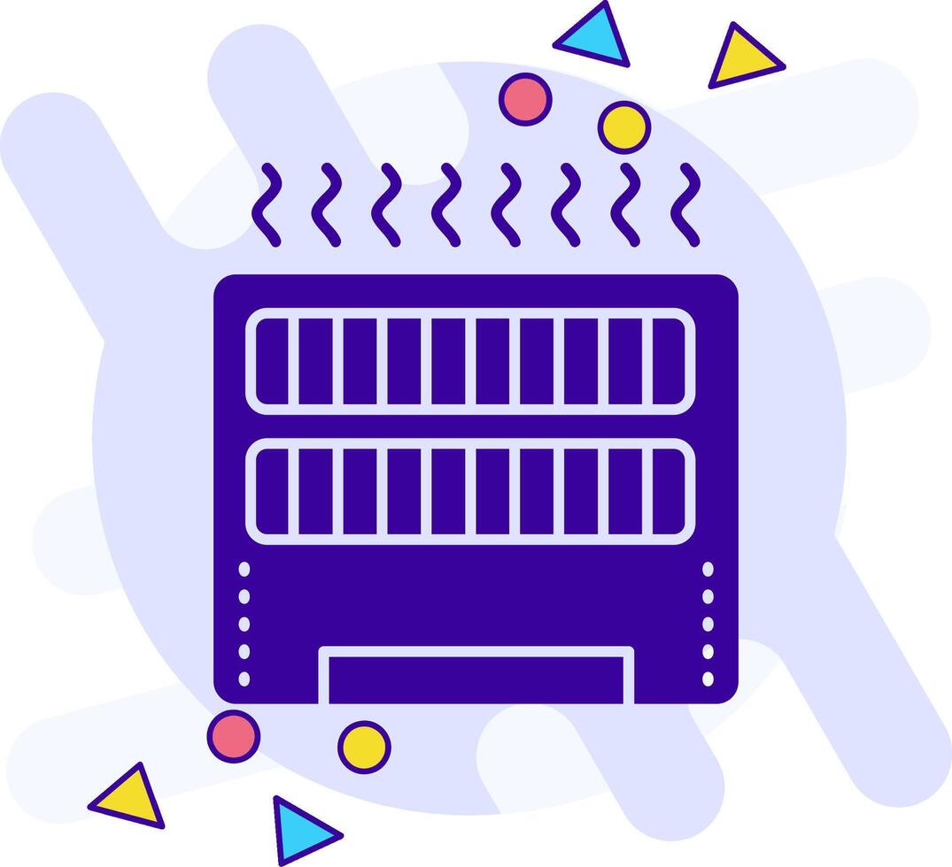 Heater freestyle solid Icon vector