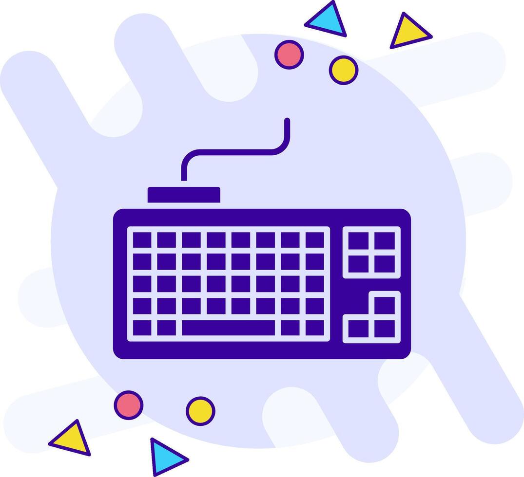 Keyboard freestyle solid Icon vector