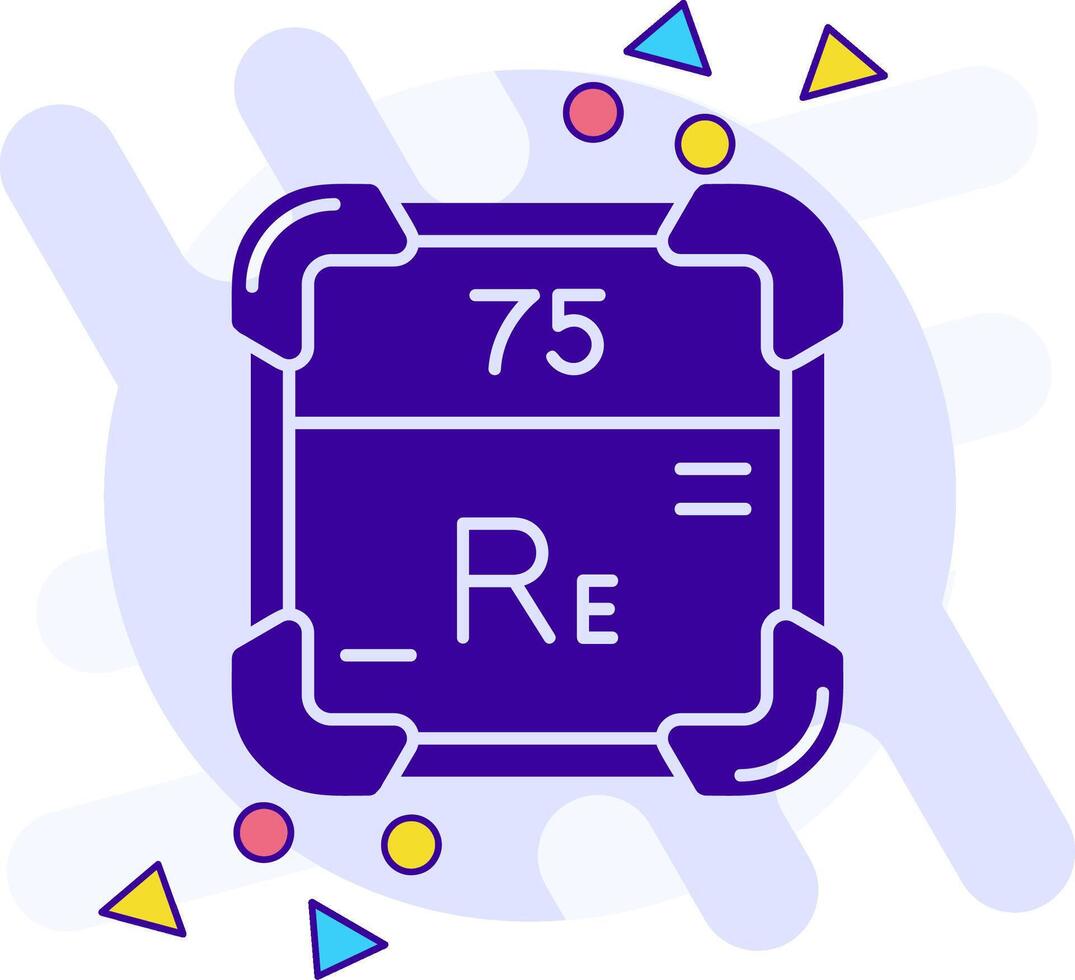 Rhenium freestyle solid Icon vector