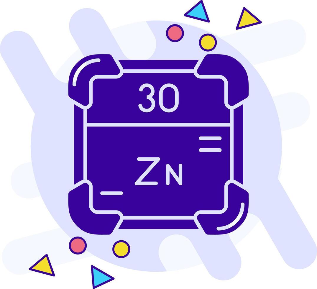 zinc estilo libre sólido icono vector
