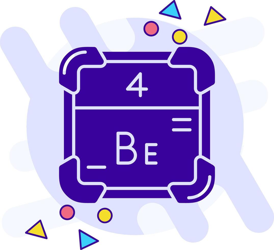 Beryllium freestyle solid Icon vector