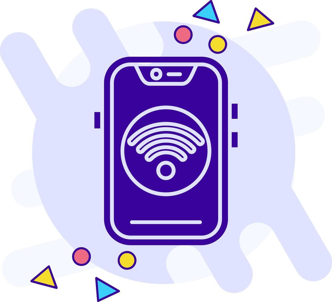 Wifi freestyle solid Icon vector