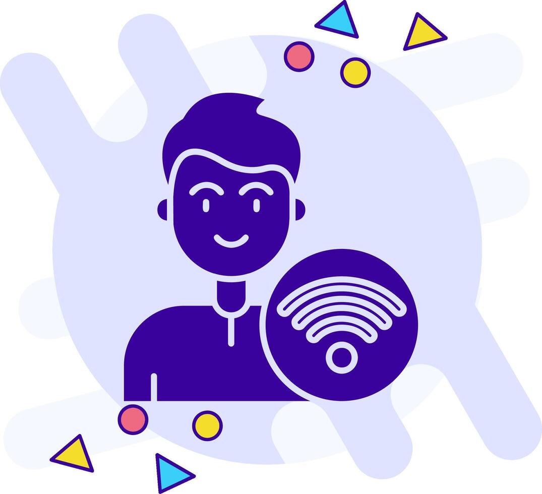 Wifi freestyle solid Icon vector