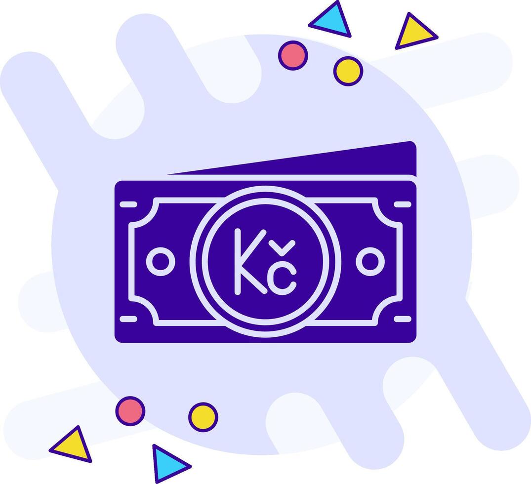 Koruna freestyle solid Icon vector